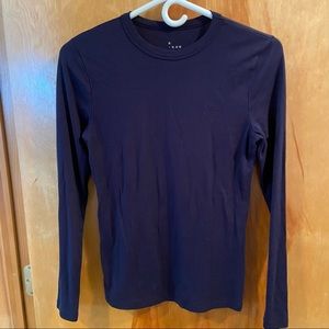 Women’s Navy Blue stretchy long sleeve T-shirt